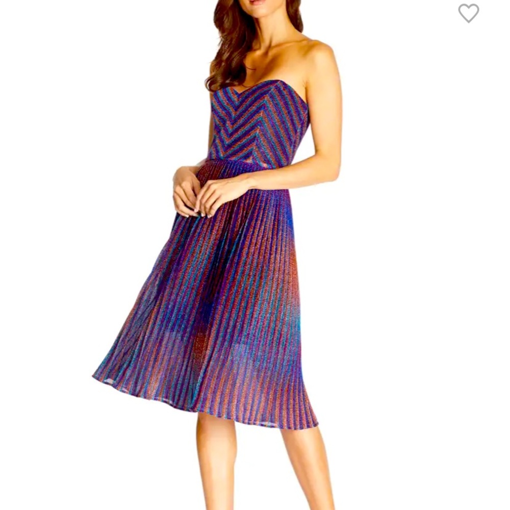 Dress the Population Rosalie Metallic Strapless XS
